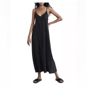 Jenni Kayne Rio Slip Dress - Black - Size Large - MSRP $345
